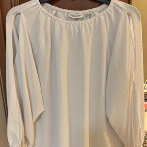 Calvin Klein Women's Long Sleeve Cold Shoulder Blouse
